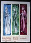 Dante - Göttliche Kommödie: Prüfung des Petrus, Jakobus und Johannes II C39 - Öl -Triptychon